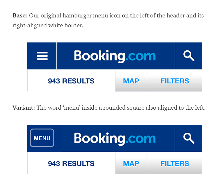 A/B splittest van Booking.com