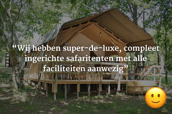 Voorbeeld emotiemarketing: boodschap vanuit USP