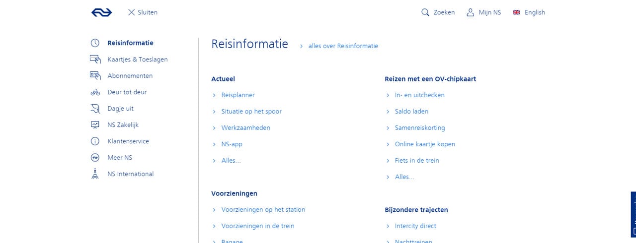 Voorbeeld: NS