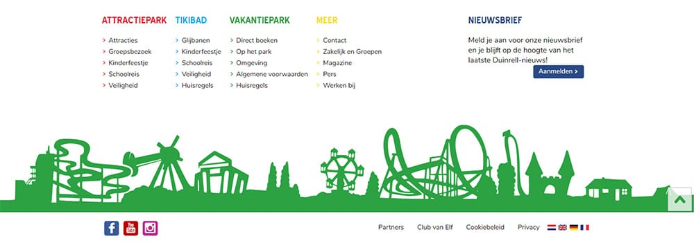 Voorbeeld van een footer