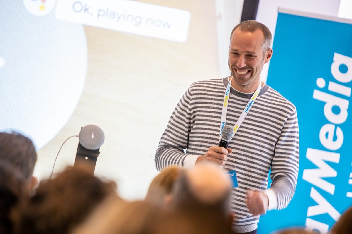 Joris Mooten presenteert de chatbot